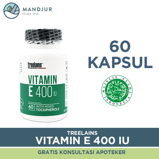 Treelains Vitamin E 400 IU 60 Kapsul - Apotek Mandjur