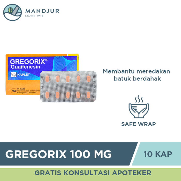 Gregorix 100 mg 10 Kaplet - Apotek Mandjur