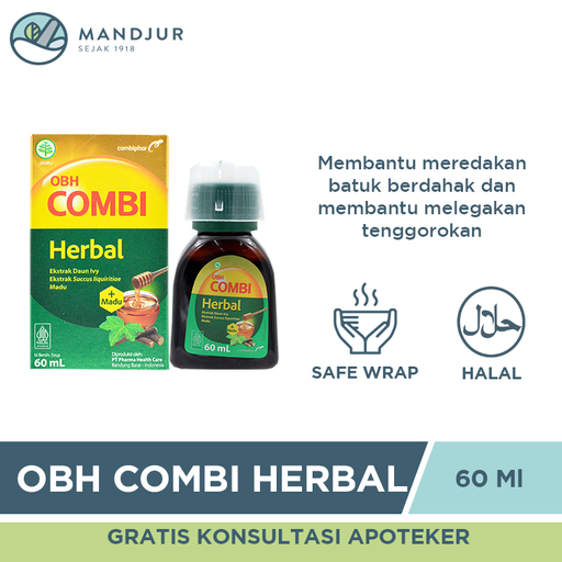 OBH Combi Herbal 60 mL - Apotek Mandjur