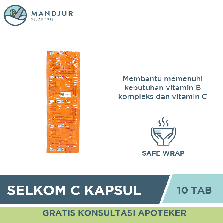 Selkom C Strip 10 Kapsul — Apotek Mandjur