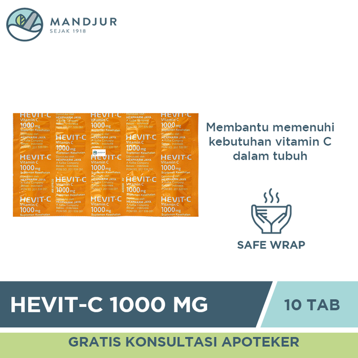 Hevit-C Vitamin C 1000 Mg 10 Kaplet