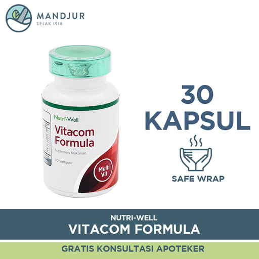 Nutriwell Vitacom Formula 30 Kapsul - Apotek Mandjur