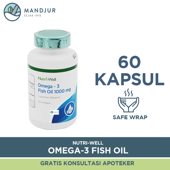 Nutriwell Omega-3 Fish Oil 60 Kapsul - Apotek Mandjur