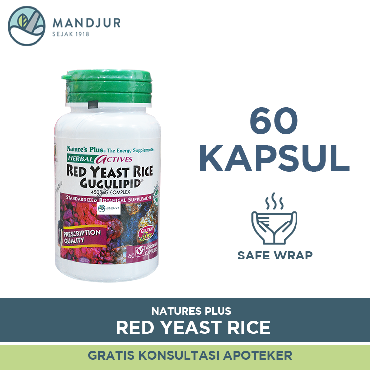 Natures Plus Red Yeast Rice Gugulipid 60 Kapsul — Apotek Mandjur