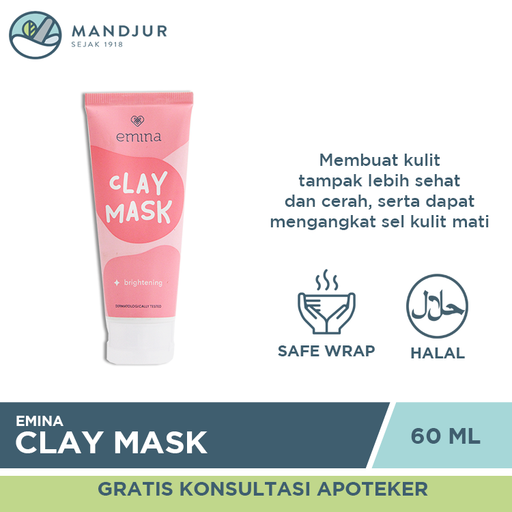 Emina Clay Mask Brightening 60 ML - Apotek Mandjur
