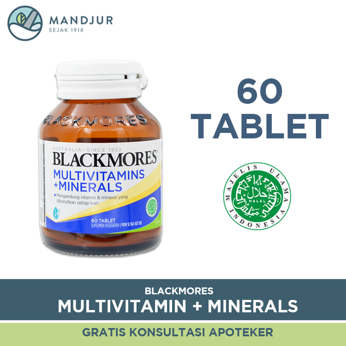 Blackmores Multivitamin & Minerals - Isi 60 Tablet - Apotek Mandjur