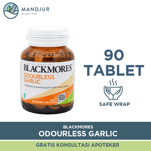 Blackmores Odourless Garlic 90 Tablet - Apotek Mandjur