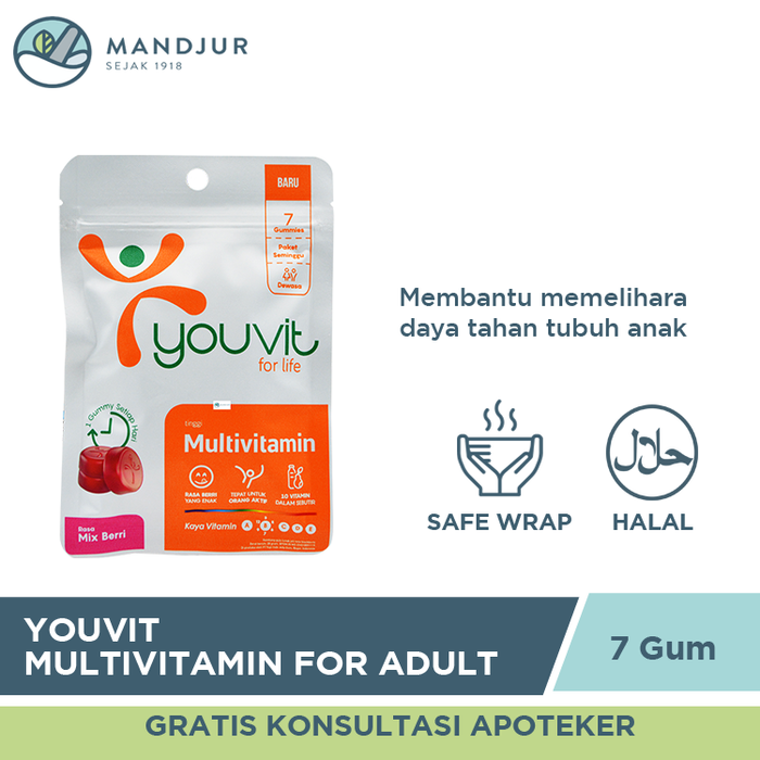 Youvit Multivitamin For Adult Sachet - Apotek Mandjur