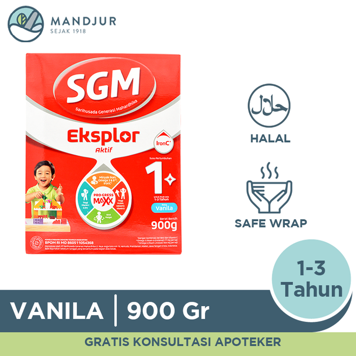 SGM Eksplor 1 Plus Vanila 900 Gram - Apotek Mandjur