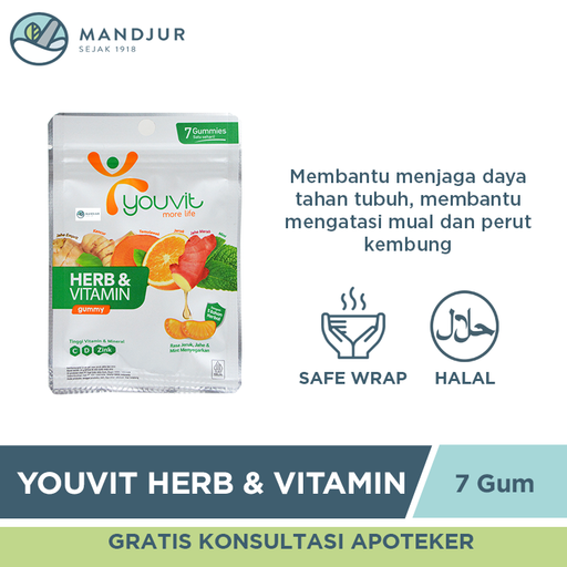 Youvit Herb & Vitamin 7 Gummies - Apotek Mandjur