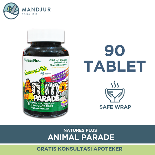 Natures Plus Animal Parade Multivitamin & Mineral 90 Tablet - Apotek Mandjur