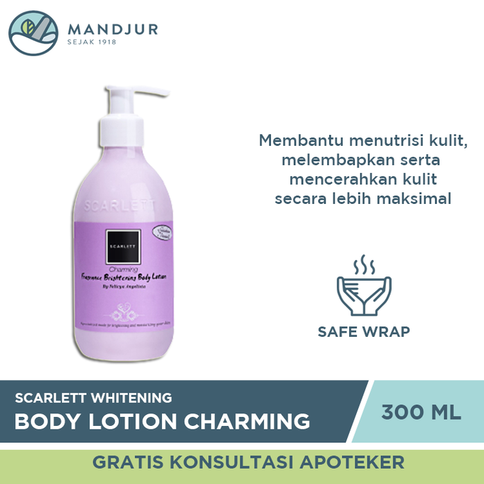Scarlett Whitening Body Lotion Charming 300 ML - Apotek Mandjur