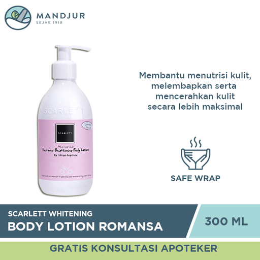 Scarlett Whitening Body Lotion Romansa 300 ML - Apotek Mandjur