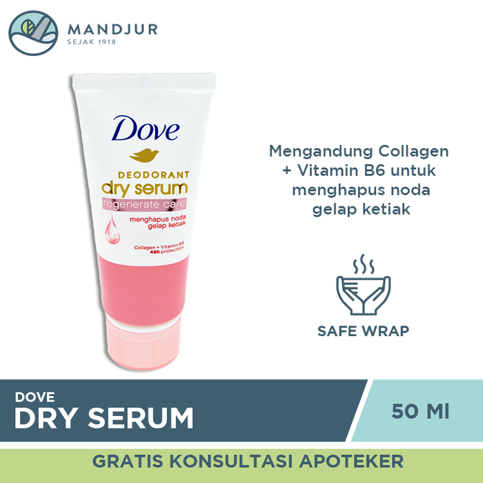 Dove Deodorant Dry Serum Regenerate Care Collagen + Vitamin B3 50 ML