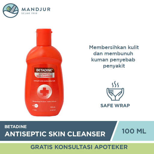 Betadine Antiseptic Skin Cleanser 100 ML - Apotek Mandjur
