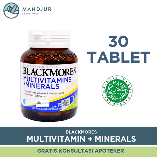 Blackmores Multivitamin & Minerals - Isi 30 Tablet - Apotek Mandjur