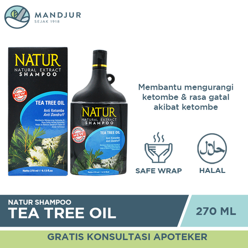 Natur Shampoo Tea Tree Oil 270 ML - Apotek Mandjur