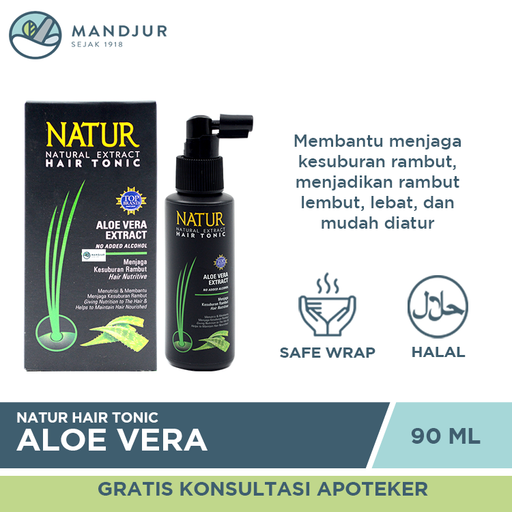 Natur Hair Tonic Aloe Vera Extract 90 ML - Apotek Mandjur