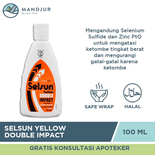 Selsun Yellow Double Impact Shampoo 100 ML - Apotek Mandjur