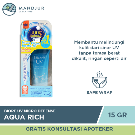 Biore UV Aqua Rich Watery Essence SPF50 15 Gr - Apotek Mandjur