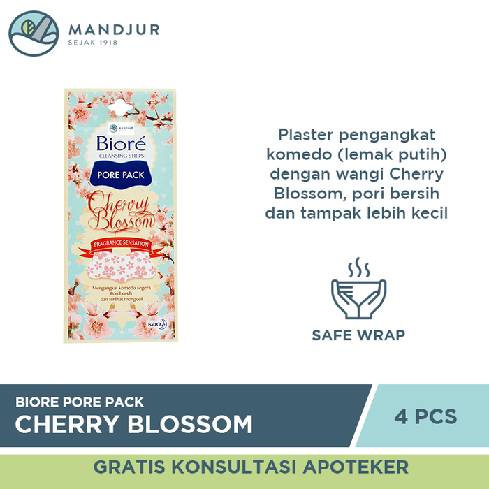 Biore Pore Pack Cherry Blossom 4 Pcs