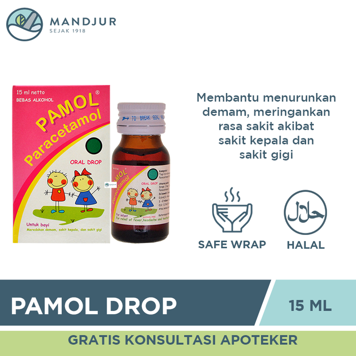 Pamol Drop 15 mL - Apotek Mandjur