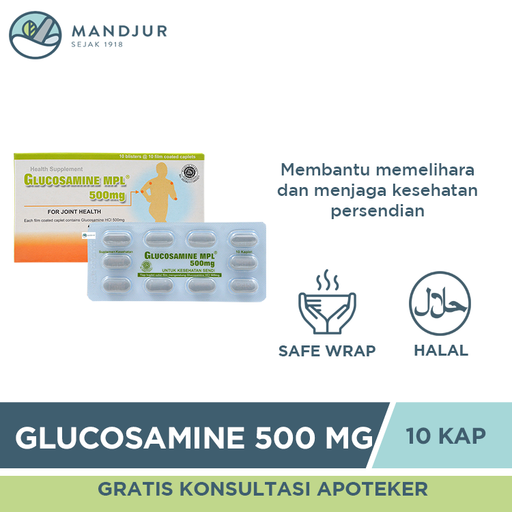 Glucosamine 500 mg 10 Kaplet - Apotek Mandjur