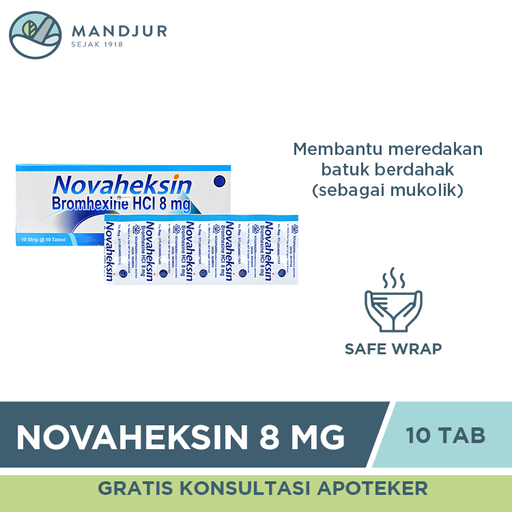 Novaheksin 8 mg 10 Tablet - Apotek Mandjur