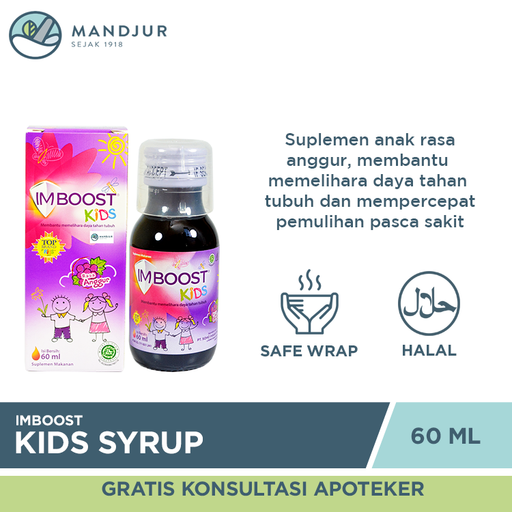 Imboost Kids Syrup Rasa Anggur 60 ML - Apotek Mandjur
