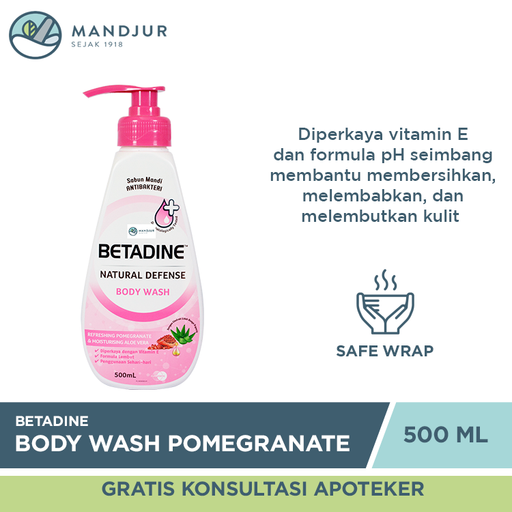 Betadine Natural Defense Body Wash 500 ML - Apotek Mandjur
