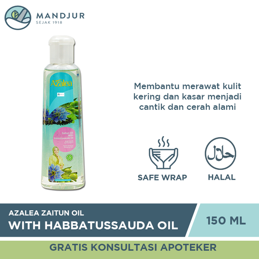 Azalea Zaitun Oil With Habbatussauda Oil 150 ML - Apotek Mandjur