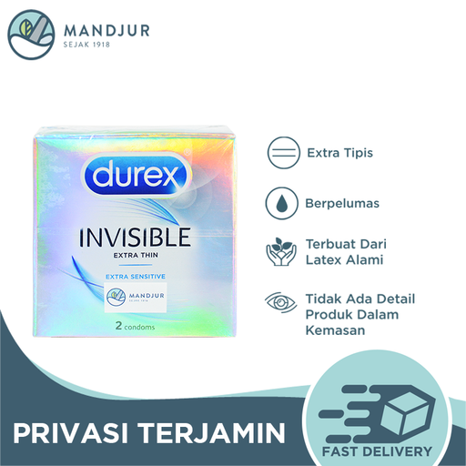 Kondom Durex Invisible - Isi 2 - Apotek Mandjur
