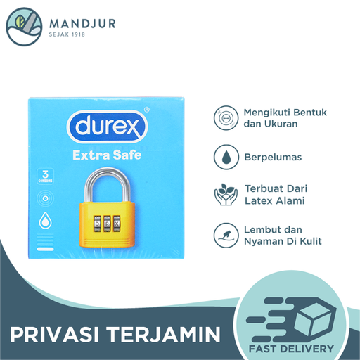 Kondom Durex Extra Safe - Isi 3 - Apotek Mandjur