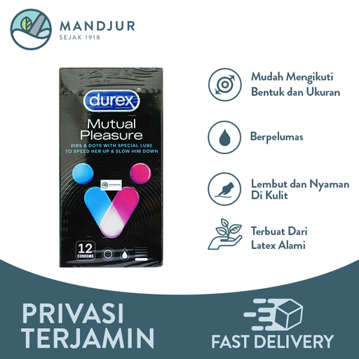 Kondom Durex Mutual Pleasure - Isi 12 - Apotek Mandjur