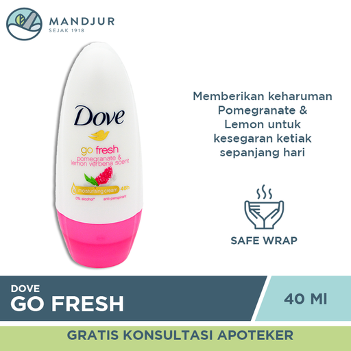 Dove Deodorant Roll On Go Fresh Pomegranate 40 ML - Apotek Mandjur
