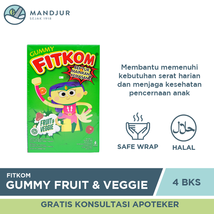 Fitkom Gummy Fruit & Veggie 4 Sachet