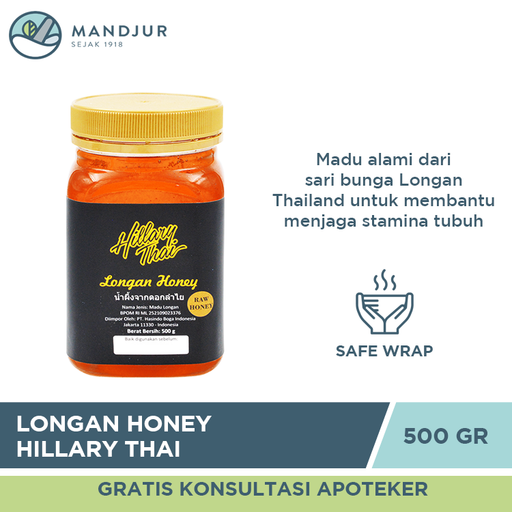 Longan Honey Hillary Thai 500 Gram - Apotek Mandjur