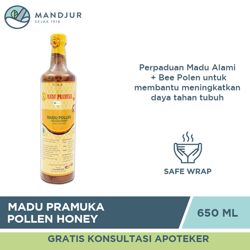 Madu Pramuka Bee Pollen 650 ML - Apotek Mandjur