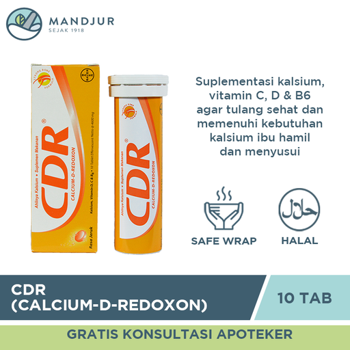 CDR (Calcium-D-Redoxon) 10 Tablet - Apotek Mandjur