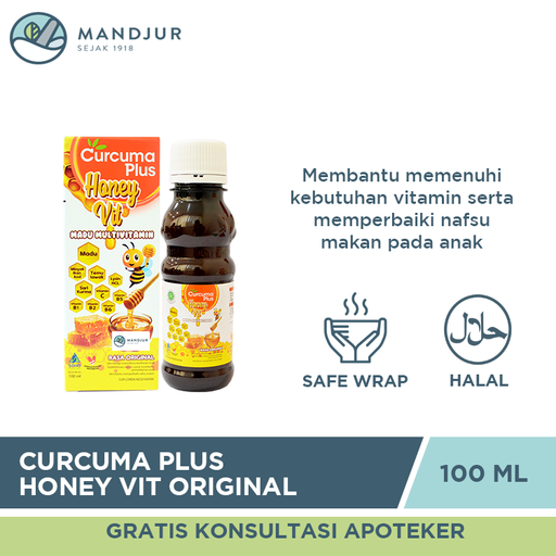 Curcuma Plus Honey Vit Original 100 ML - Apotek Mandjur