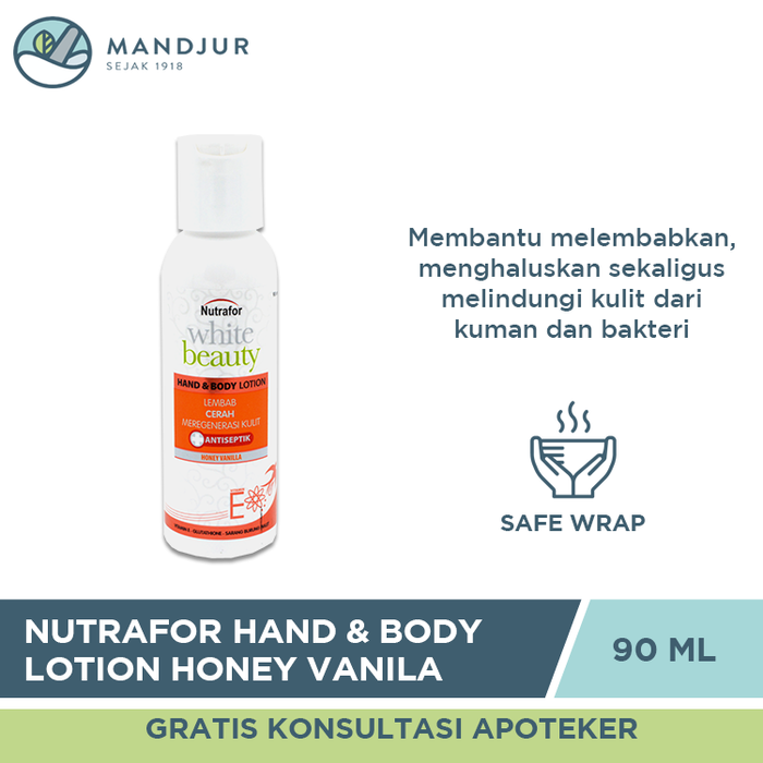 Nutrafor White Beauty Hand & Body Lotion Honey Vanilla 90 ML