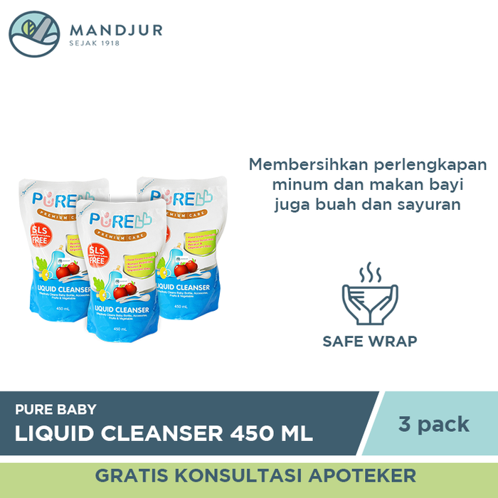 Pure Baby Combo Liquid Cleanser 450 ML - Apotek Mandjur