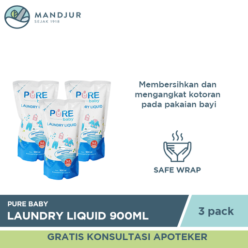 Pure Baby Combo Laundry Liquid 900 ML - Apotek Mandjur