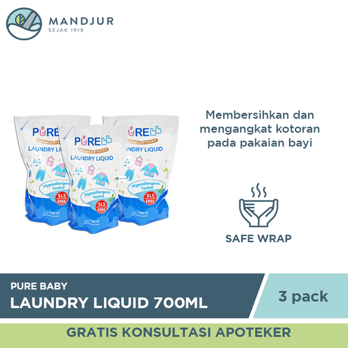 Pure Baby Combo Laundry Liquid 700 ML - Apotek Mandjur