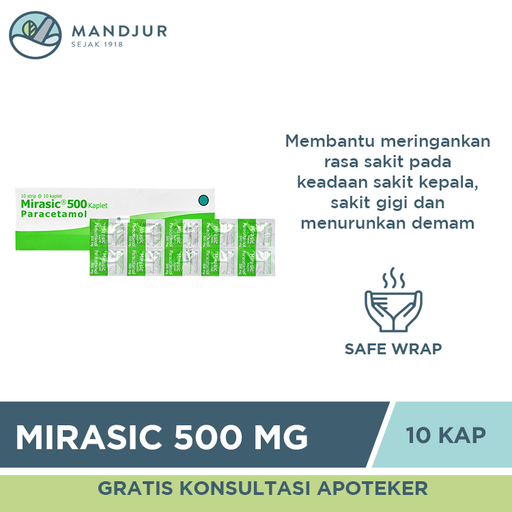 Mirasic 500 mg 10 Kaplet - Apotek Mandjur