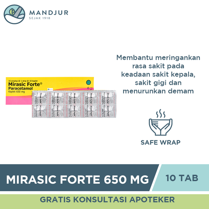 Mirasic Forte 650 mg 10 Tablet - Apotek Mandjur