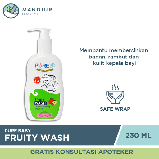 Pure Baby Wash Fruity 230 ML - Apotek Mandjur