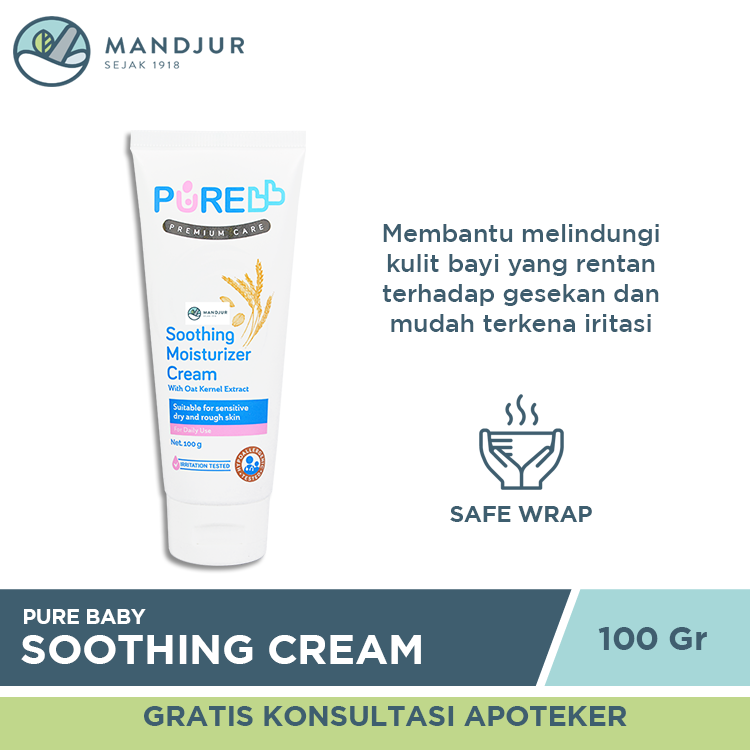 Pure Baby Soothing Moisturizer Cream 100 Gram — Apotek Mandjur