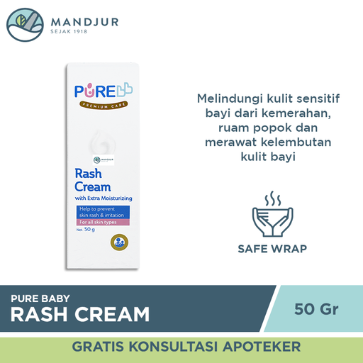 Pure Baby Rash Cream 50 Gram - Apotek Mandjur