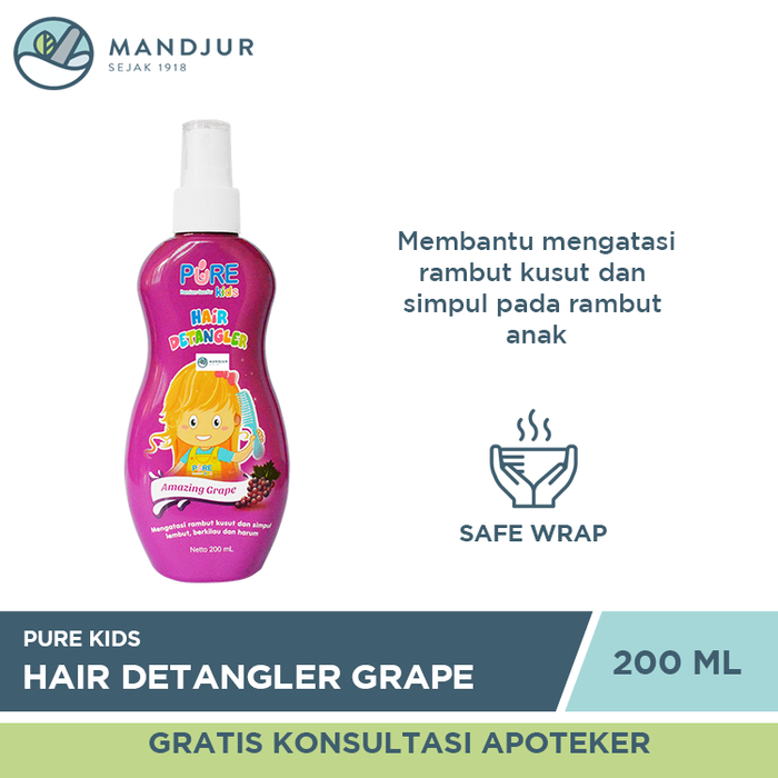 Pure Kids Hair Detangler Amazing Grape 200 ML